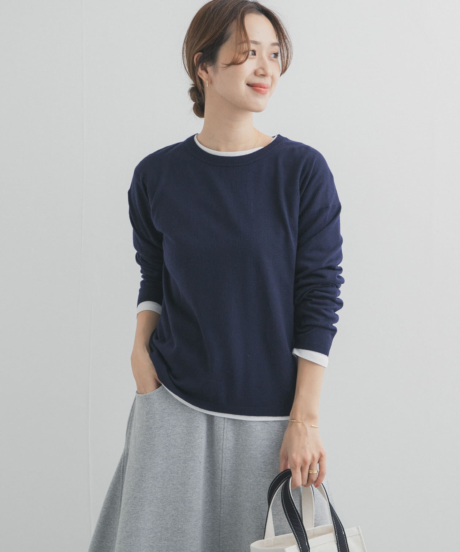 URBAN RESEARCH DOORS「レイヤードSETプルオーバー」|ニット・セーター|