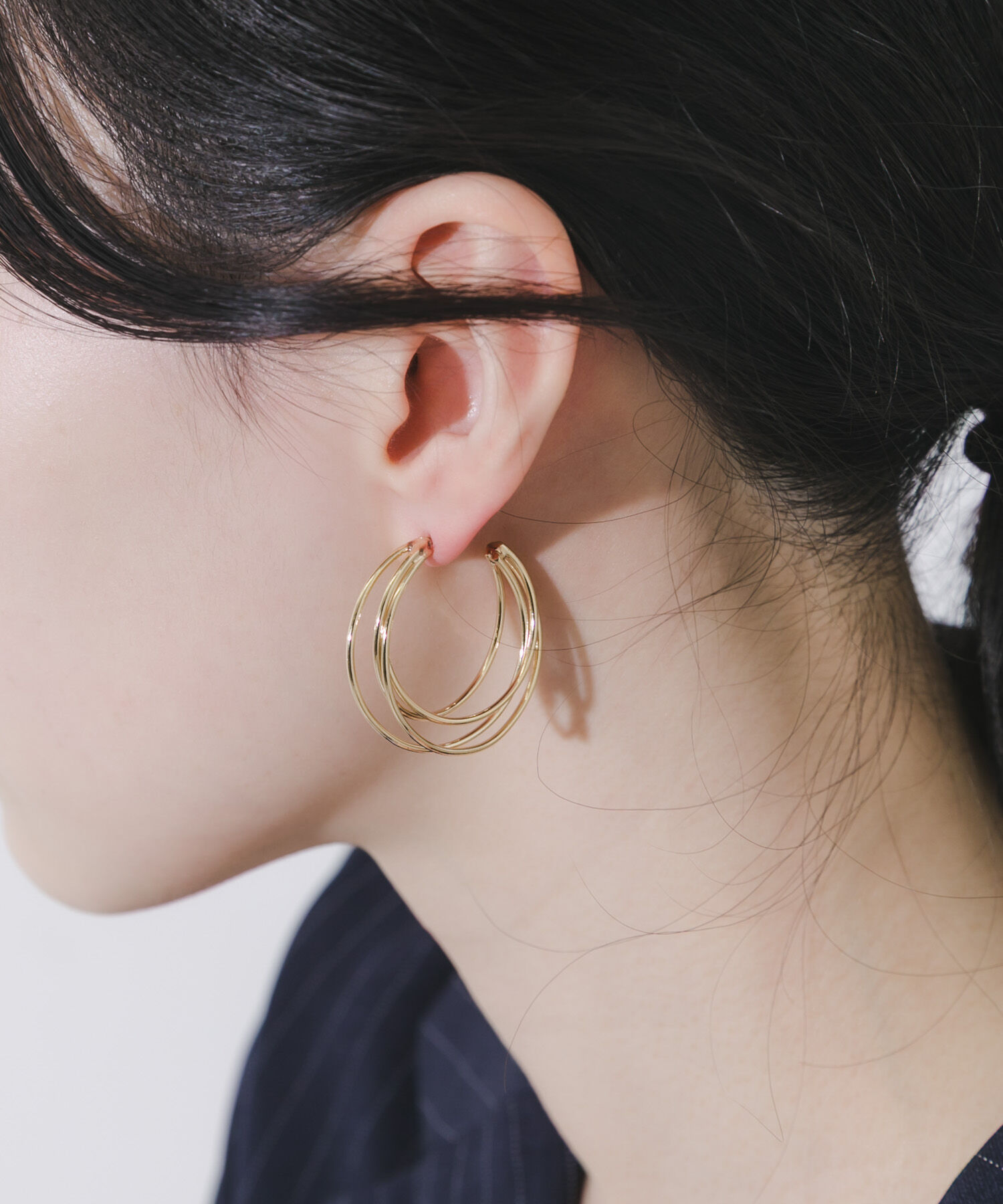 SMELLY「レイヤードフープピアス」|ピアス|