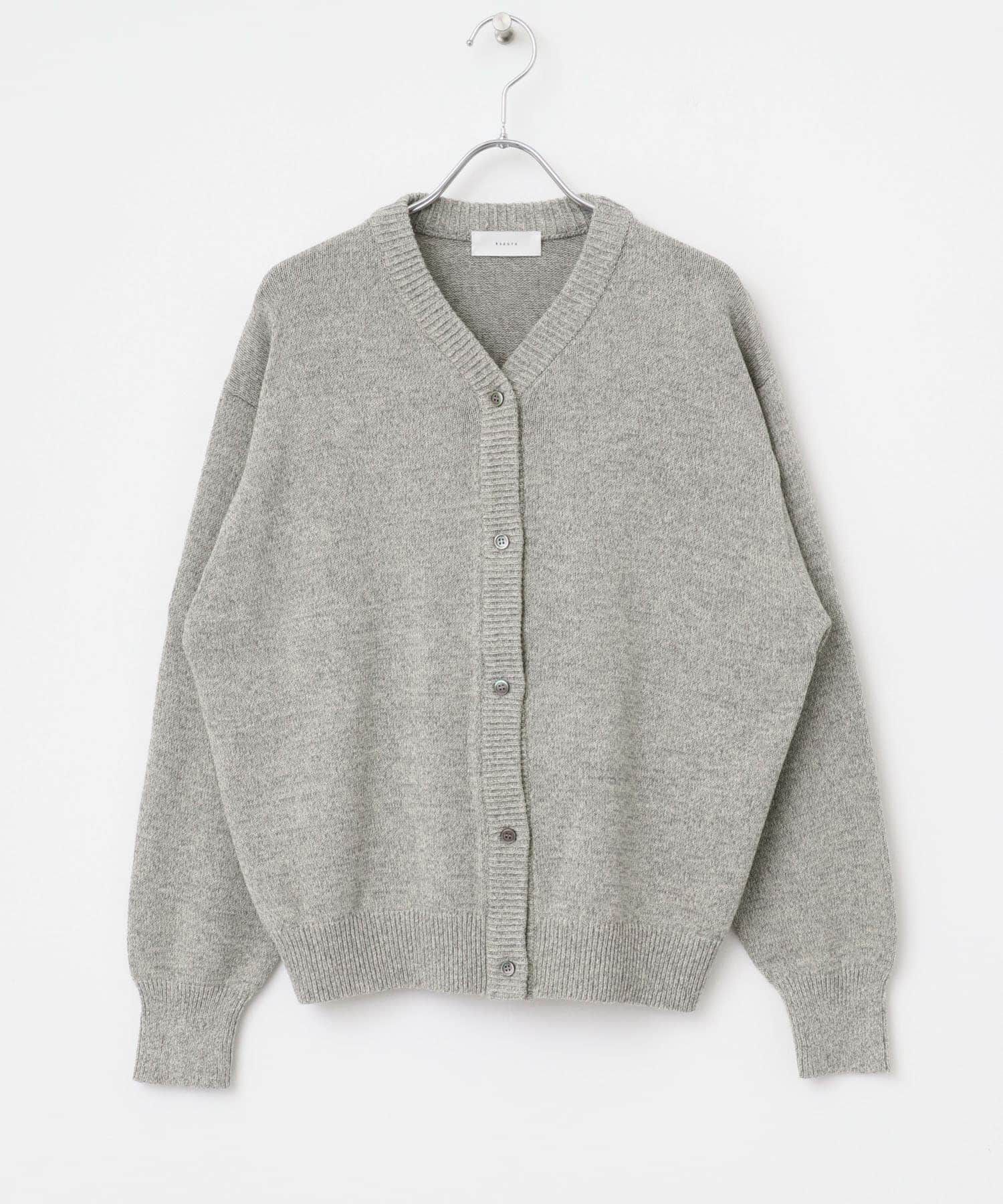 かぐれ「ドライコットンVネックカーディガン」|ニット・セーター|