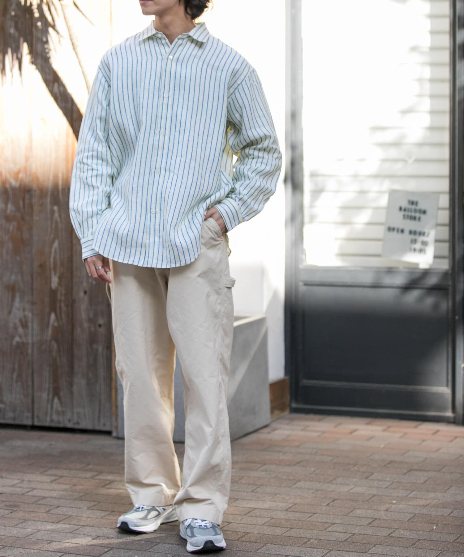 URBAN RESEARCH DOORS「FORK&SPOON　フレンチリネンロングスリーブシャツ」|シャツ・ブラウス|