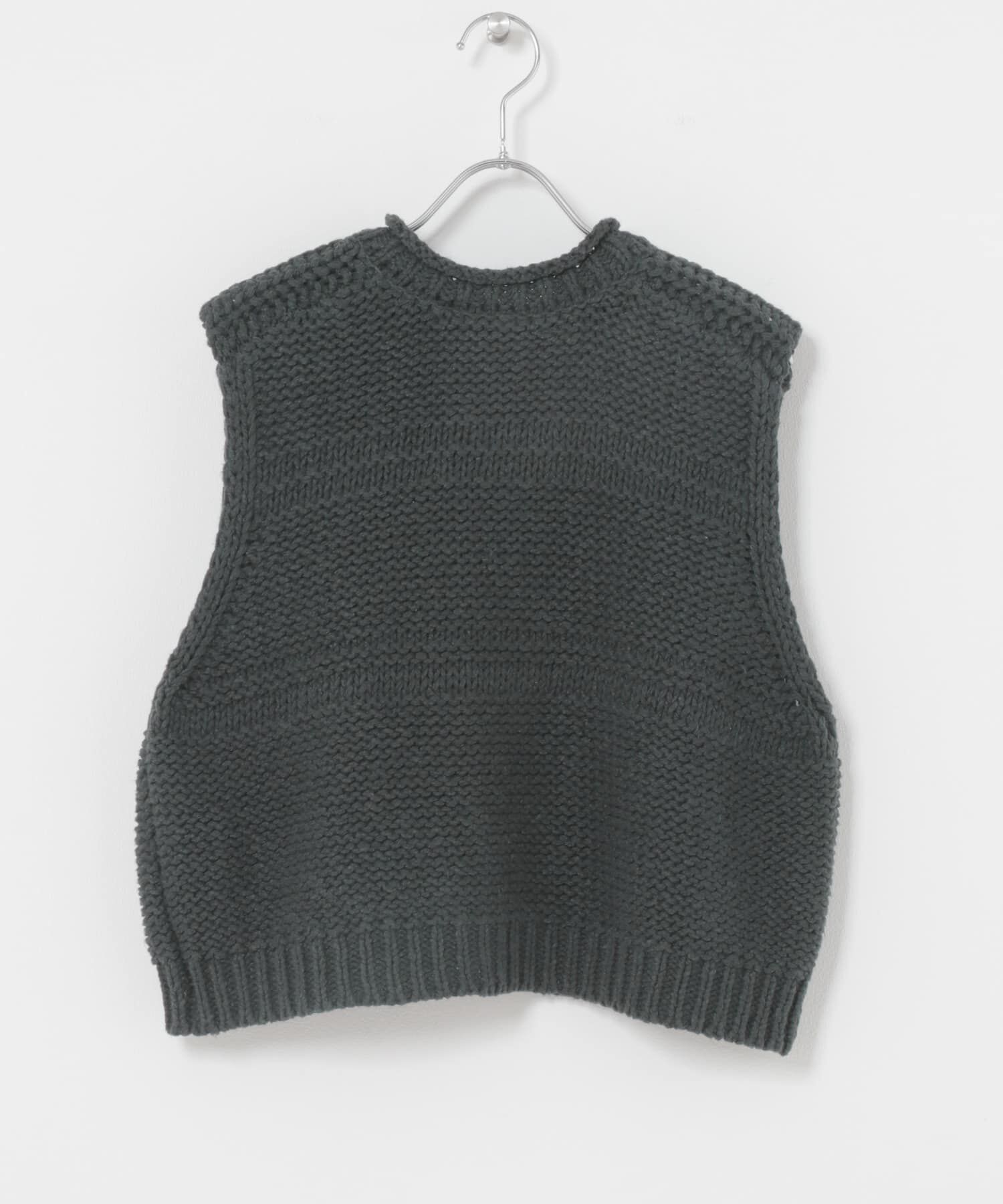 かぐれ「2WAY綿麻ニットベスト」|ベスト・ジレ|