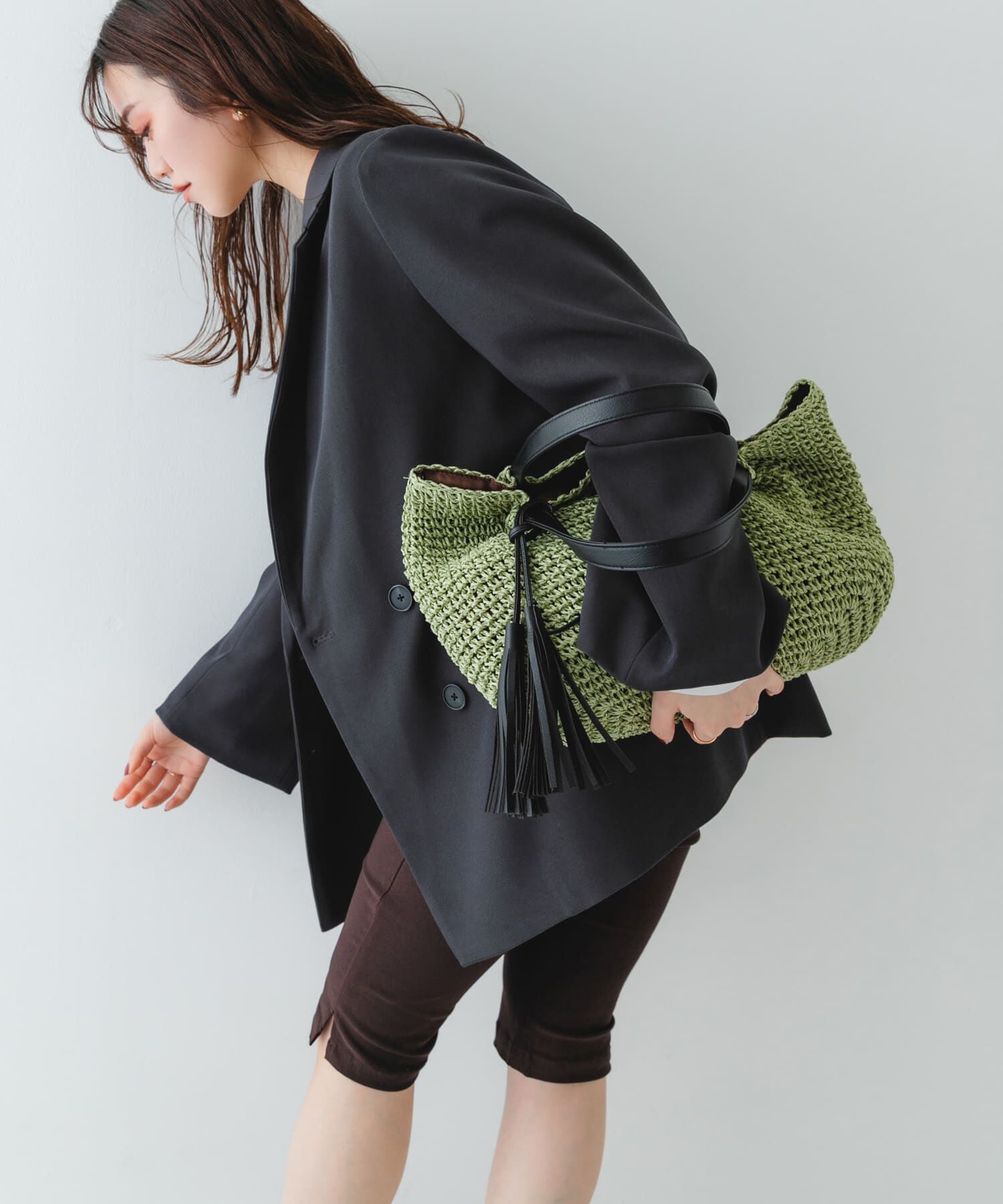 RODE SKO「タッセル付ペーパーバッグ」|トートバッグ|