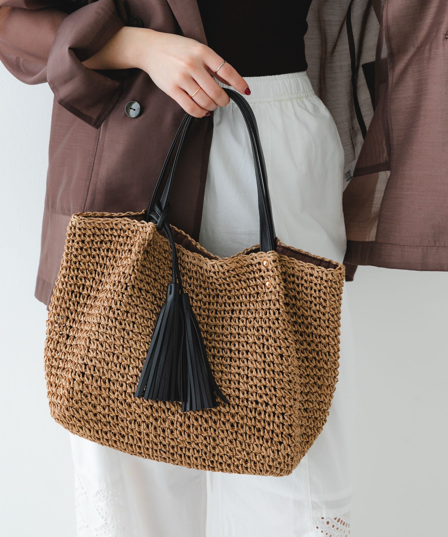 RODE SKO「タッセル付ペーパーバッグ」|トートバッグ|