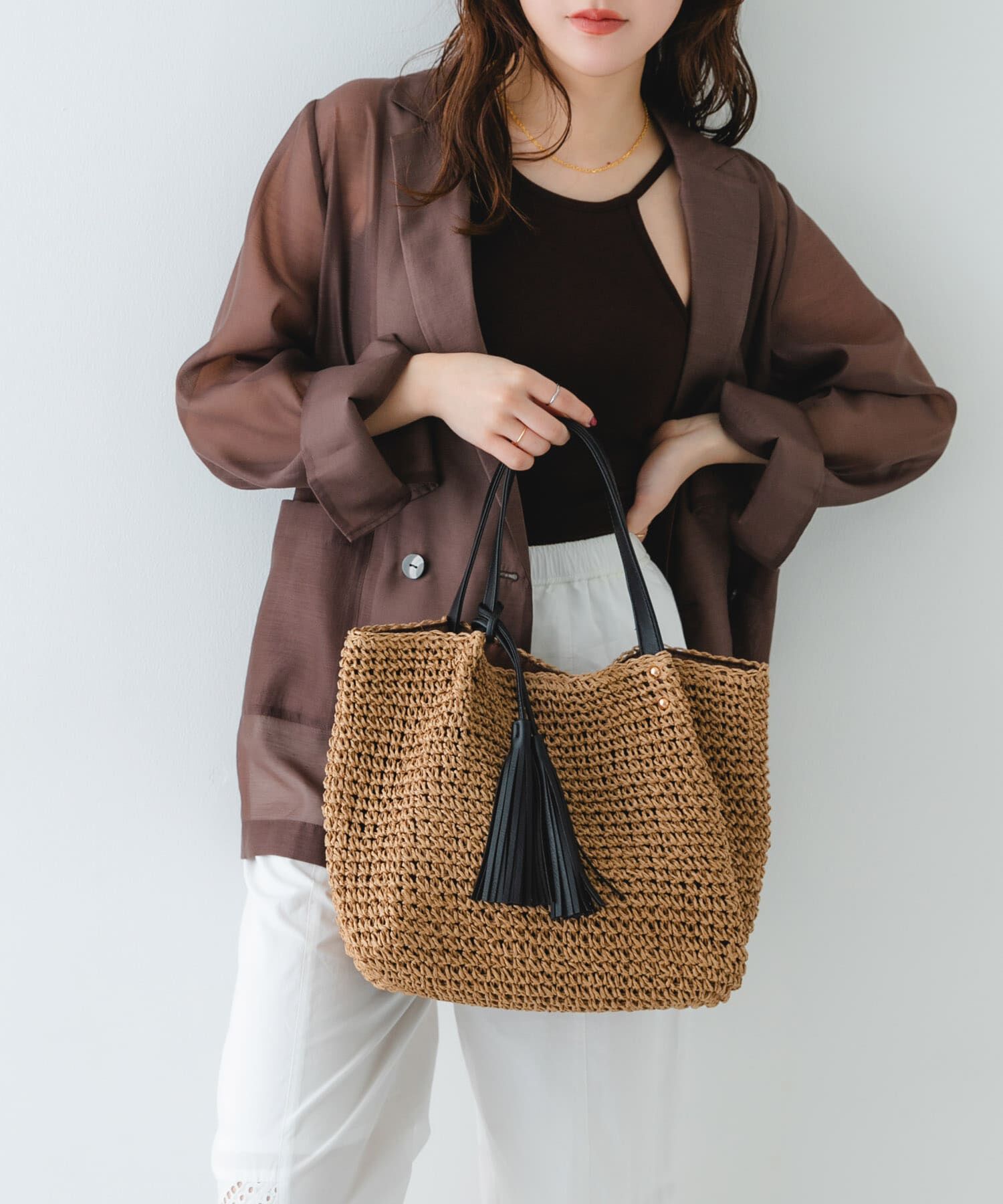 RODE SKO「タッセル付ペーパーバッグ」|トートバッグ|