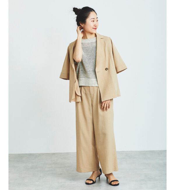 le.coeur blanc「《セットアップ対応》タンブラーブッチャータックワイドパンツ」|その他|