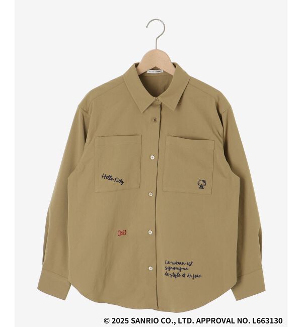  「【HELLO KITTY】レタリング刺繍オーバーシャツ」|シャツ・ブラウス|