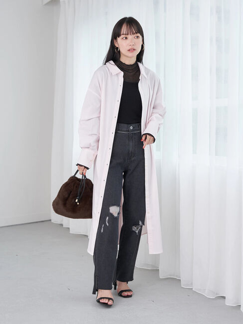 earth music&ecology「シャツワンピース」|ワンピース|