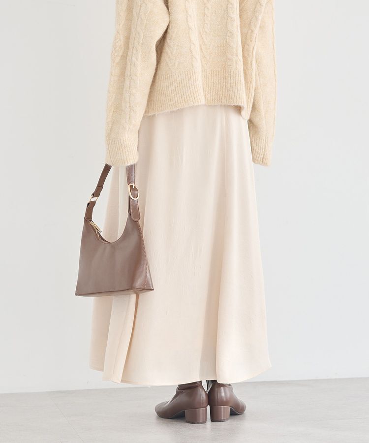 earth music&ecology「サテンフレアスカート」|フレア|