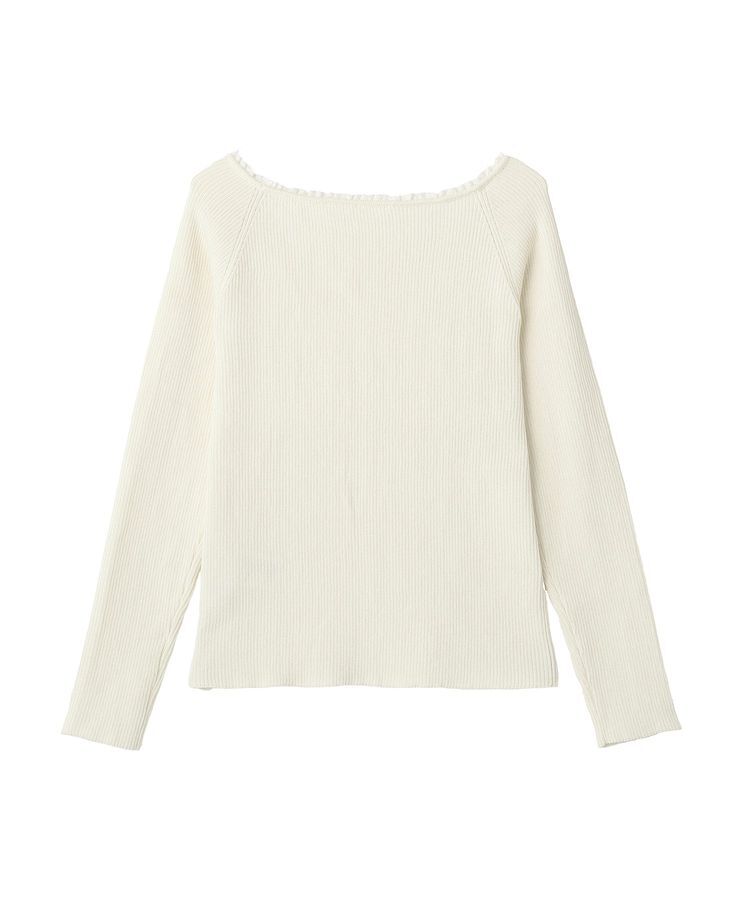 earth music&ecology「レーストリムリブニットプルオーバー」|ニット・セーター|