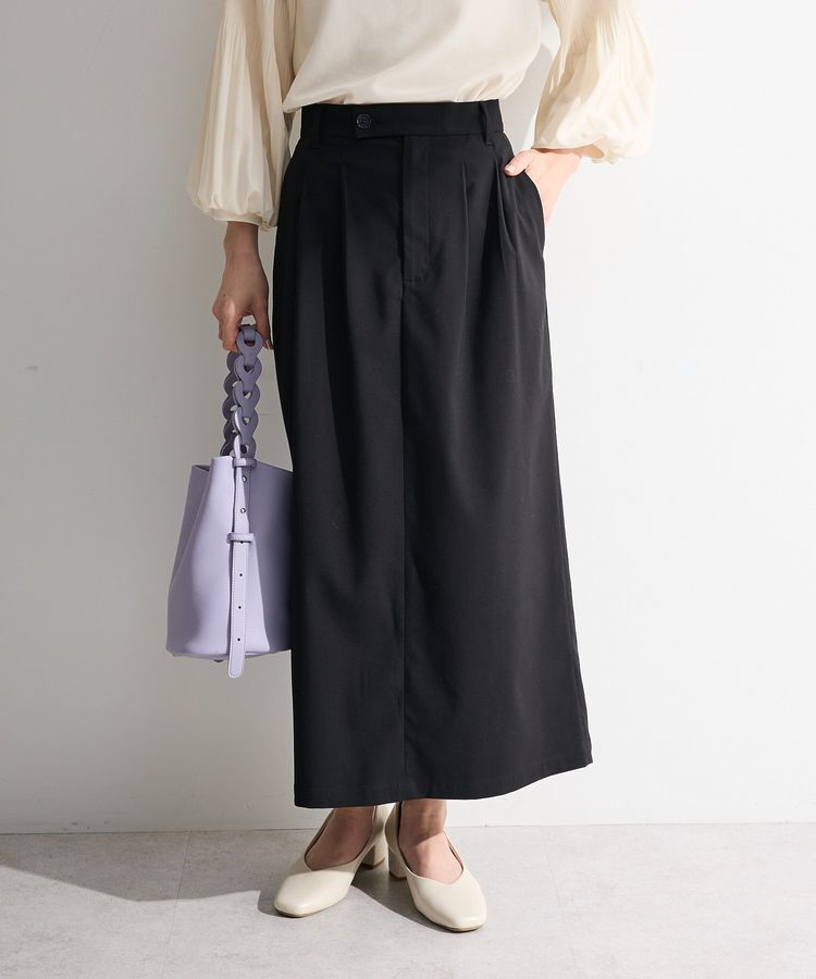 Green Parks「イージーケアタック入りスカート」|タイト|