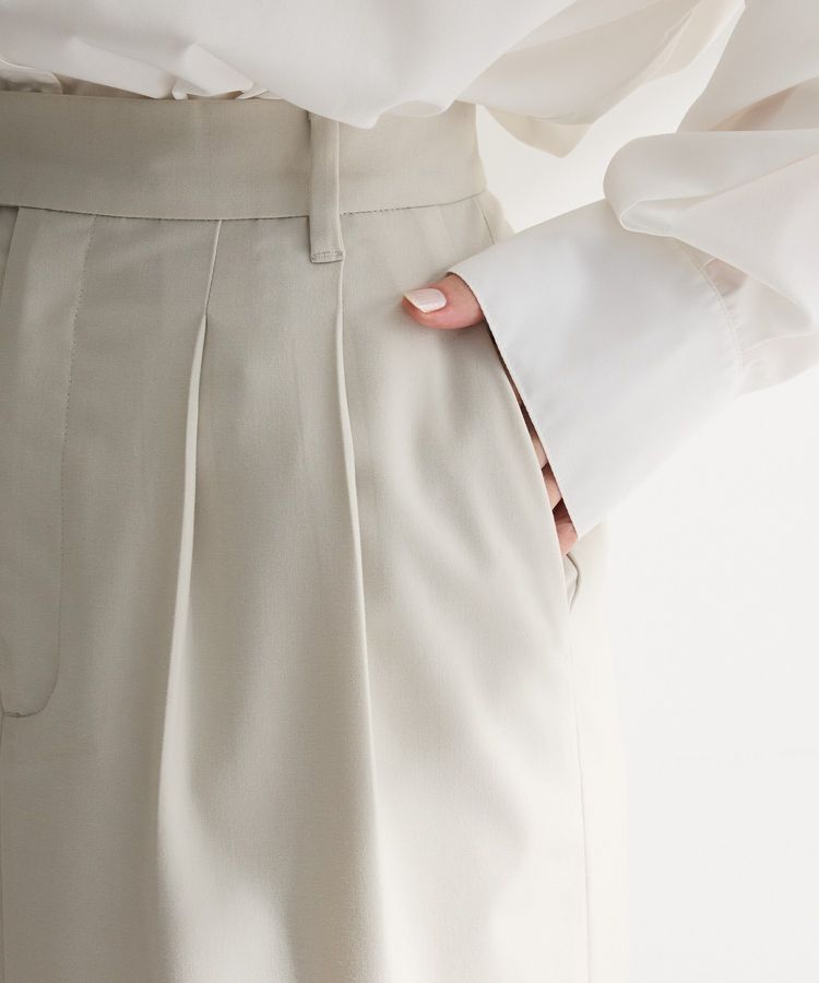 Green Parks「イージーケアタック入りスカート」|タイト|