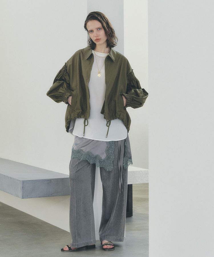 Editt by YECCA VECCA「【2点SET】レイヤードワイドパンツ」|その他|Gray