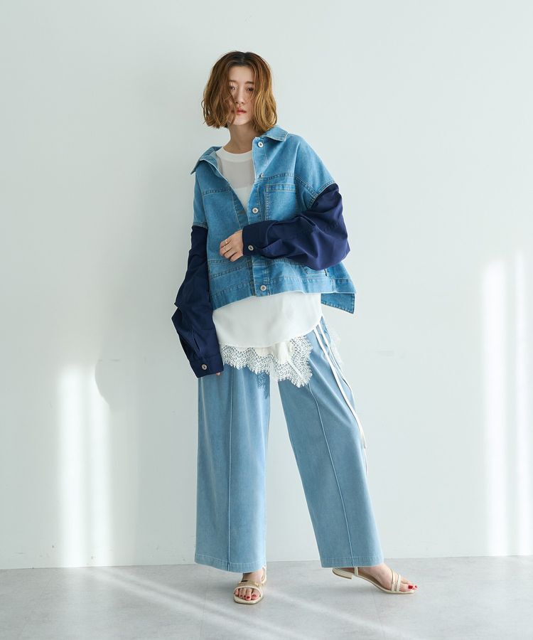 Editt by YECCA VECCA「【2点SET】レイヤードワイドパンツ」|その他|