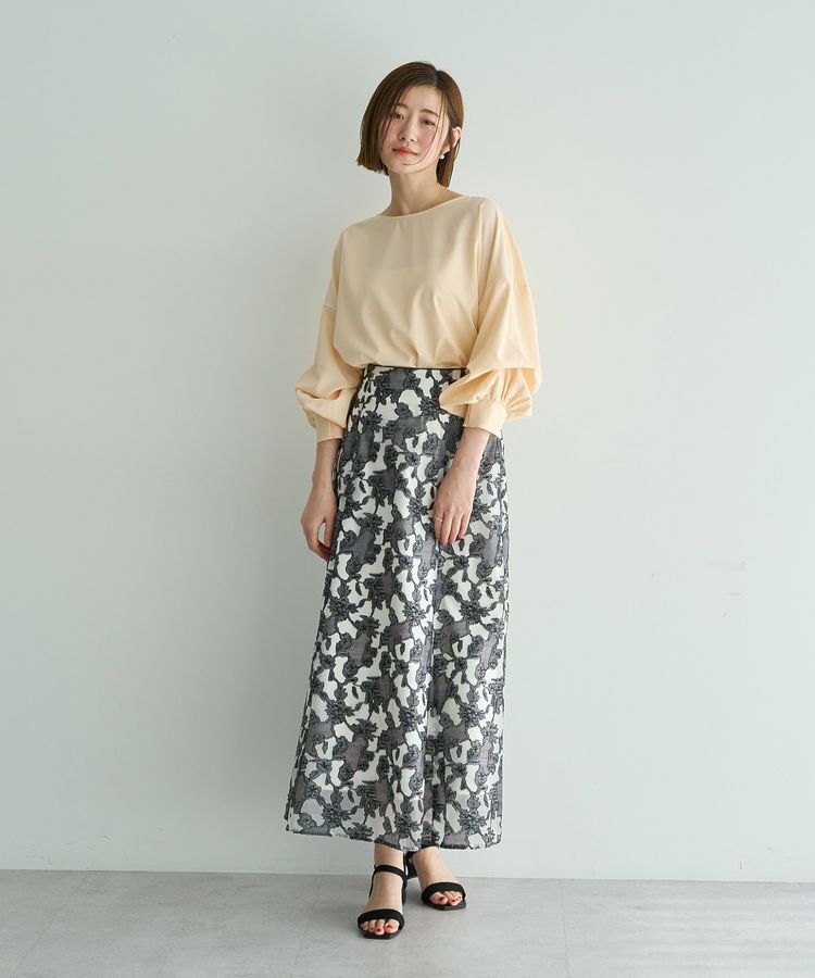 YECCA VECCA「シアーレース柄マーメイドスカート」|スカート|