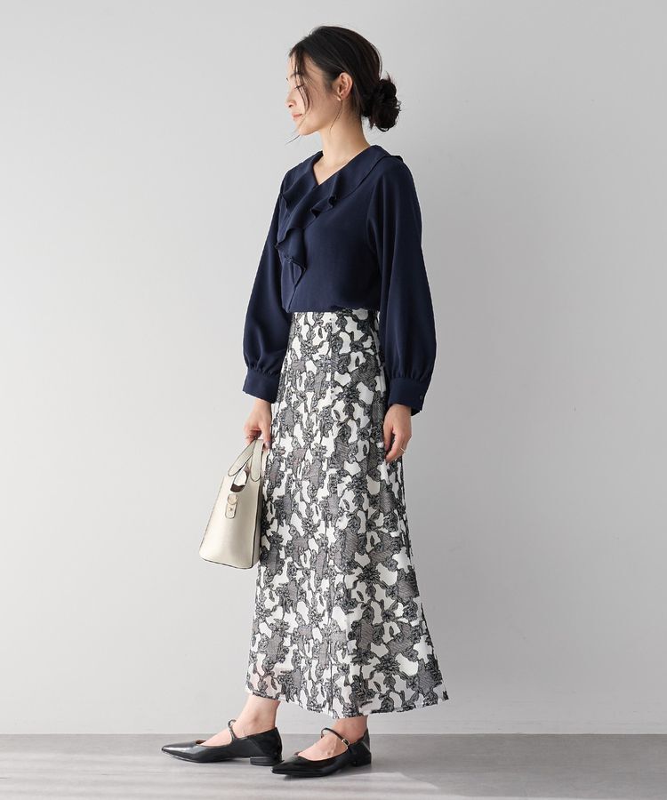 YECCA VECCA「シアーレース柄マーメイドスカート」|スカート|