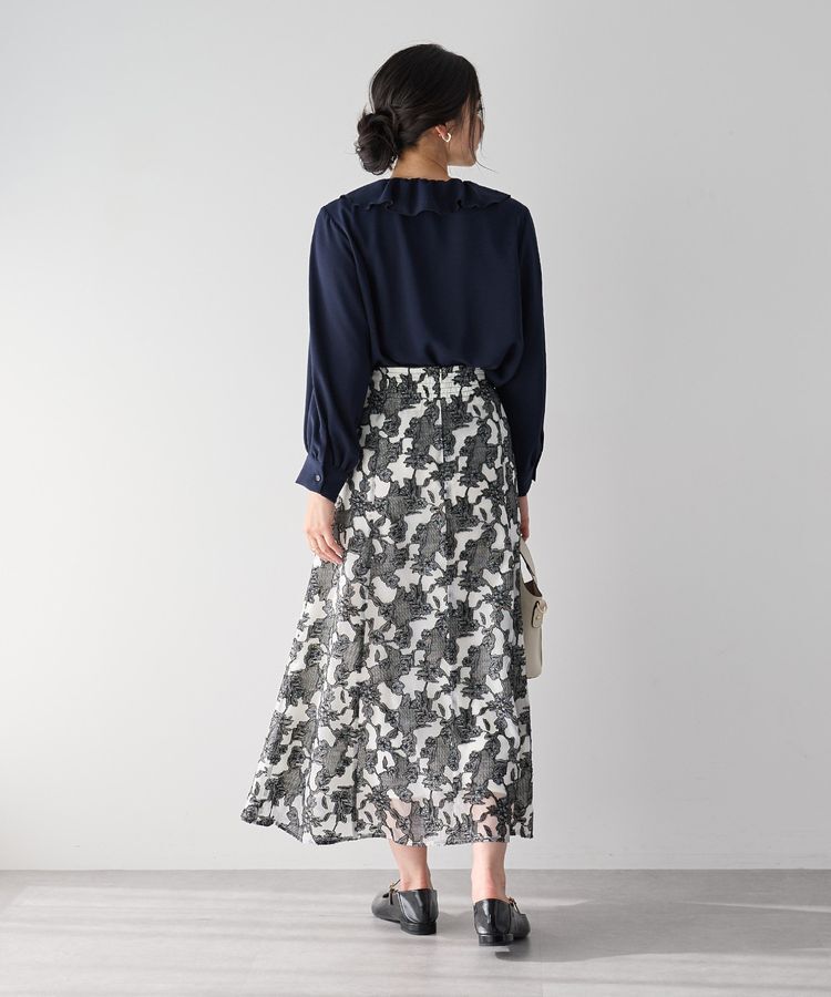 YECCA VECCA「シアーレース柄マーメイドスカート」|スカート|