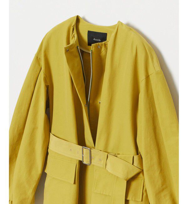 allureville「綿ナイロンクロスギャザーネックコート」|ダッフルコート|