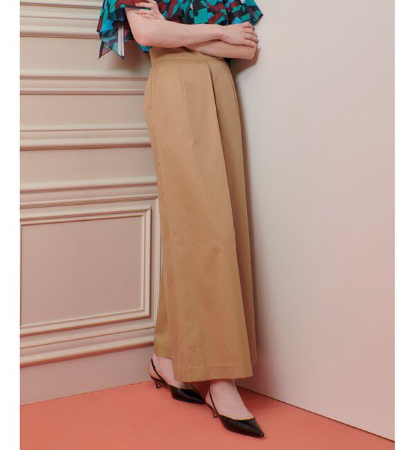 LOULOU WILLOUGHBY「【LOULOU WILLOUGHBY】ギャバタックワイドパンツ」|チノ|