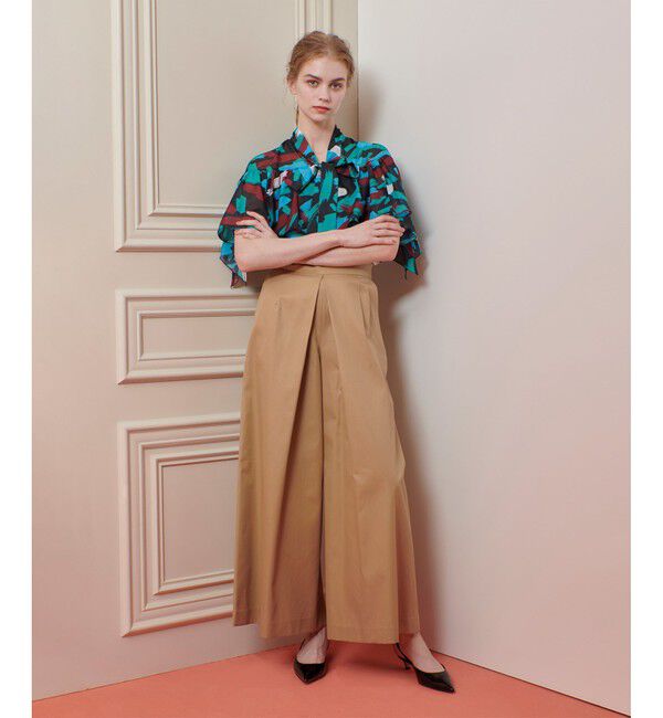 LOULOU WILLOUGHBY「【LOULOU WILLOUGHBY】ギャバタックワイドパンツ」|チノ|