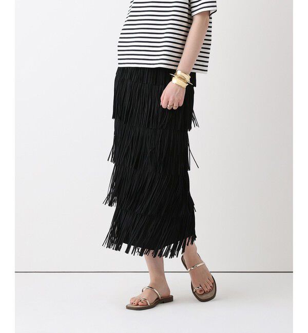 allureville「プリーツフリンジスカート」|スカート|