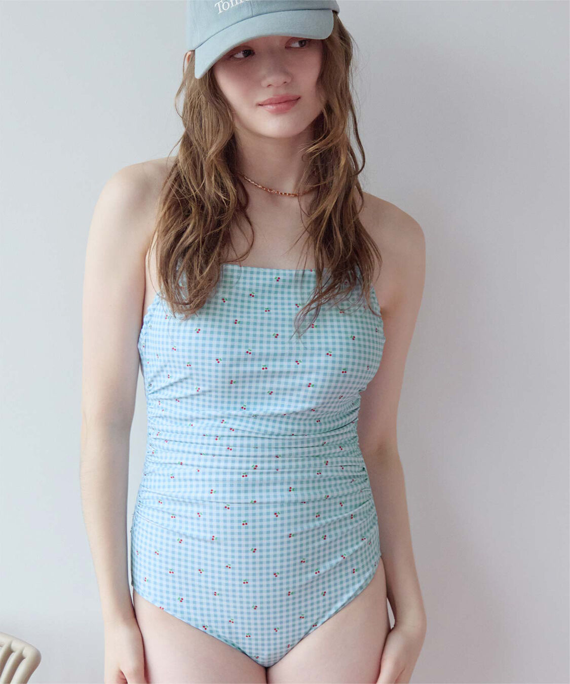 SEA DRESS「サイドギャザーバッククロスデザインワンピース/水着」|ビキニ|