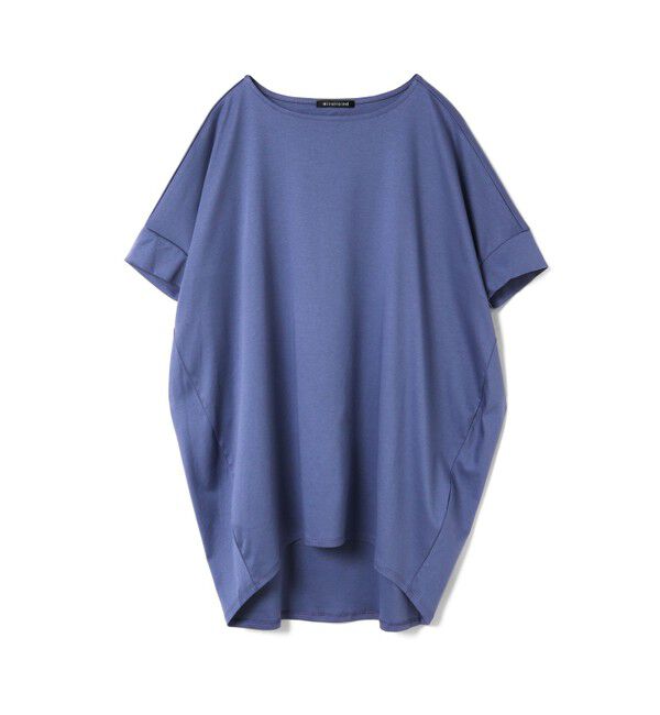 mizuiro ind「mizuiro ind ボートネックコクーンプルオーバー」|Tシャツ・カットソー|ブルー