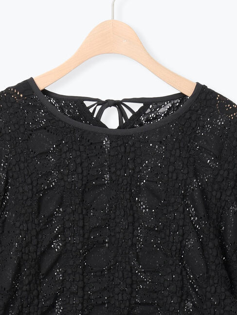 Samansa Mos2「レース膨れジャガードプルオーバー」|Tシャツ・カットソー|