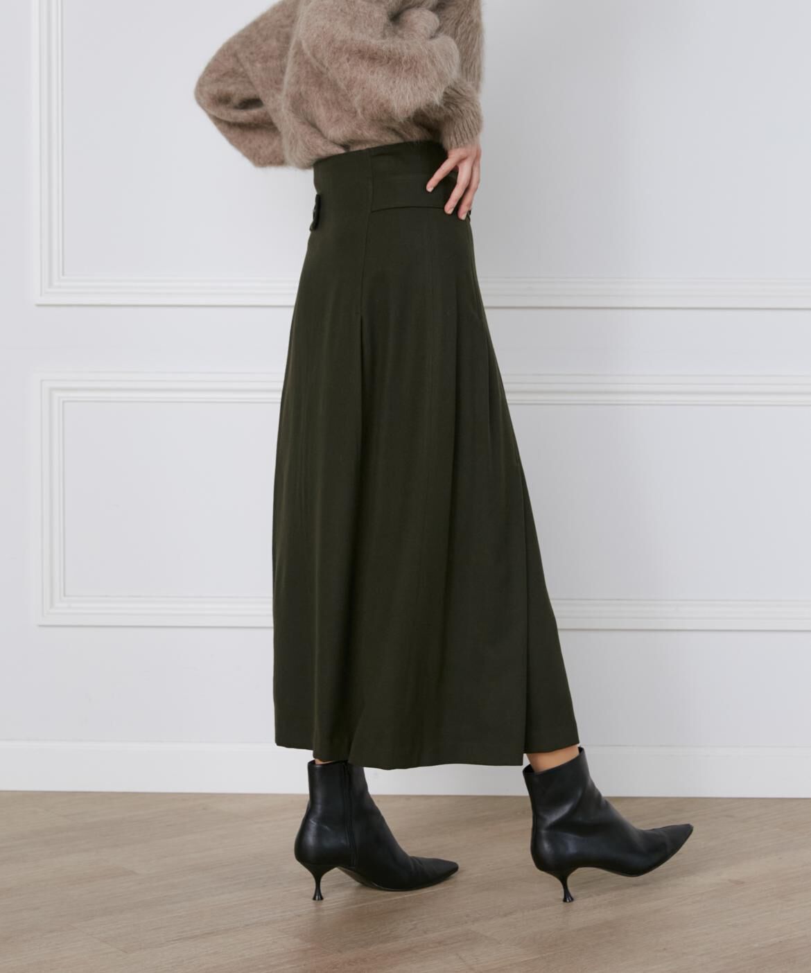 INED「フラノストレッチラップ風スカート《la veille by SUPERIOR CLOSET》」|スカート|