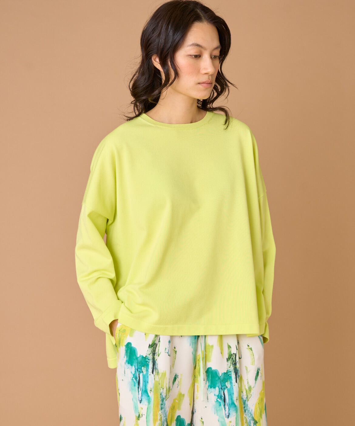 INED「オーバーサイズクルーネックニット」|ニット・セーター|