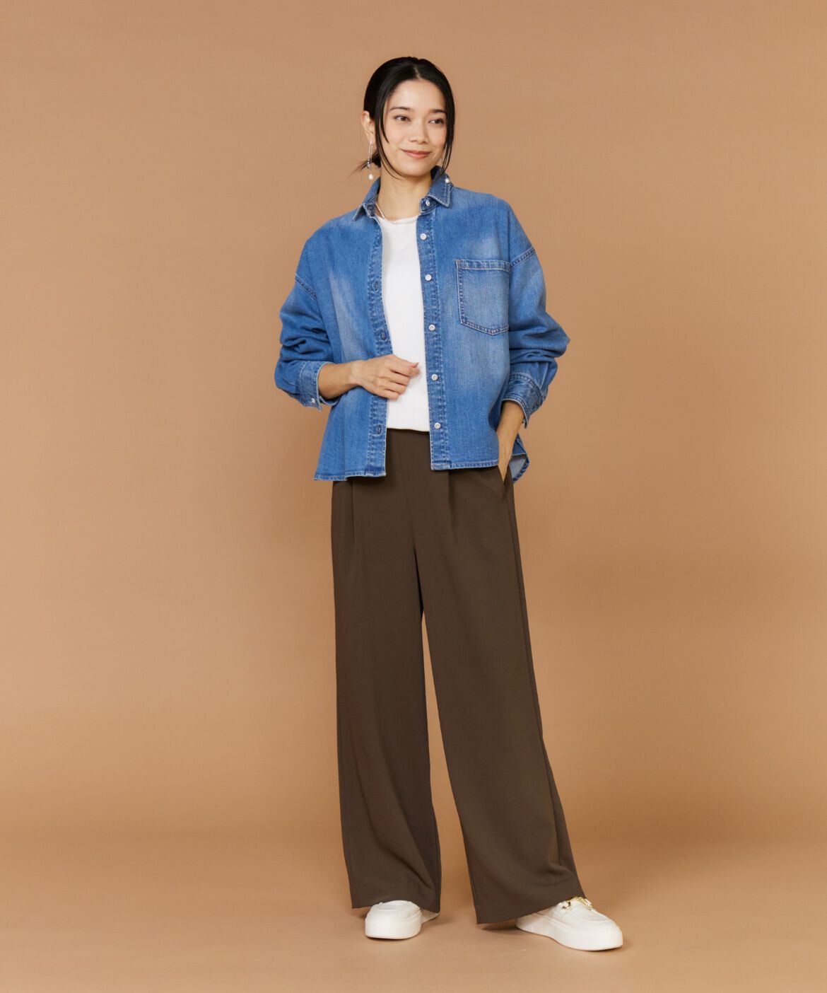 INED「オーバーサイズクルーネックニット」|ニット・セーター|