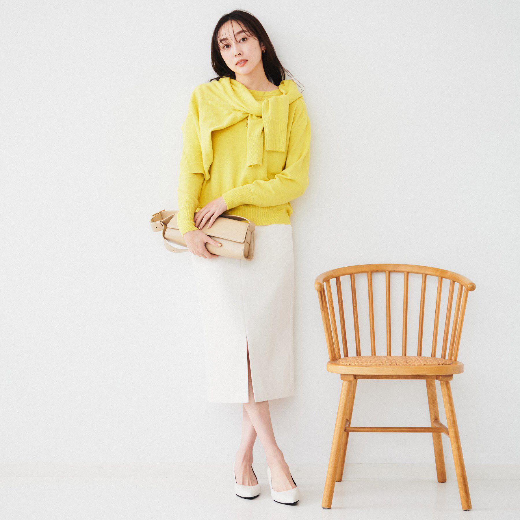 UNTITLED「【アンサンブル可能/手洗い可】リネン混ベーシックカーディガン」|カーディガン|