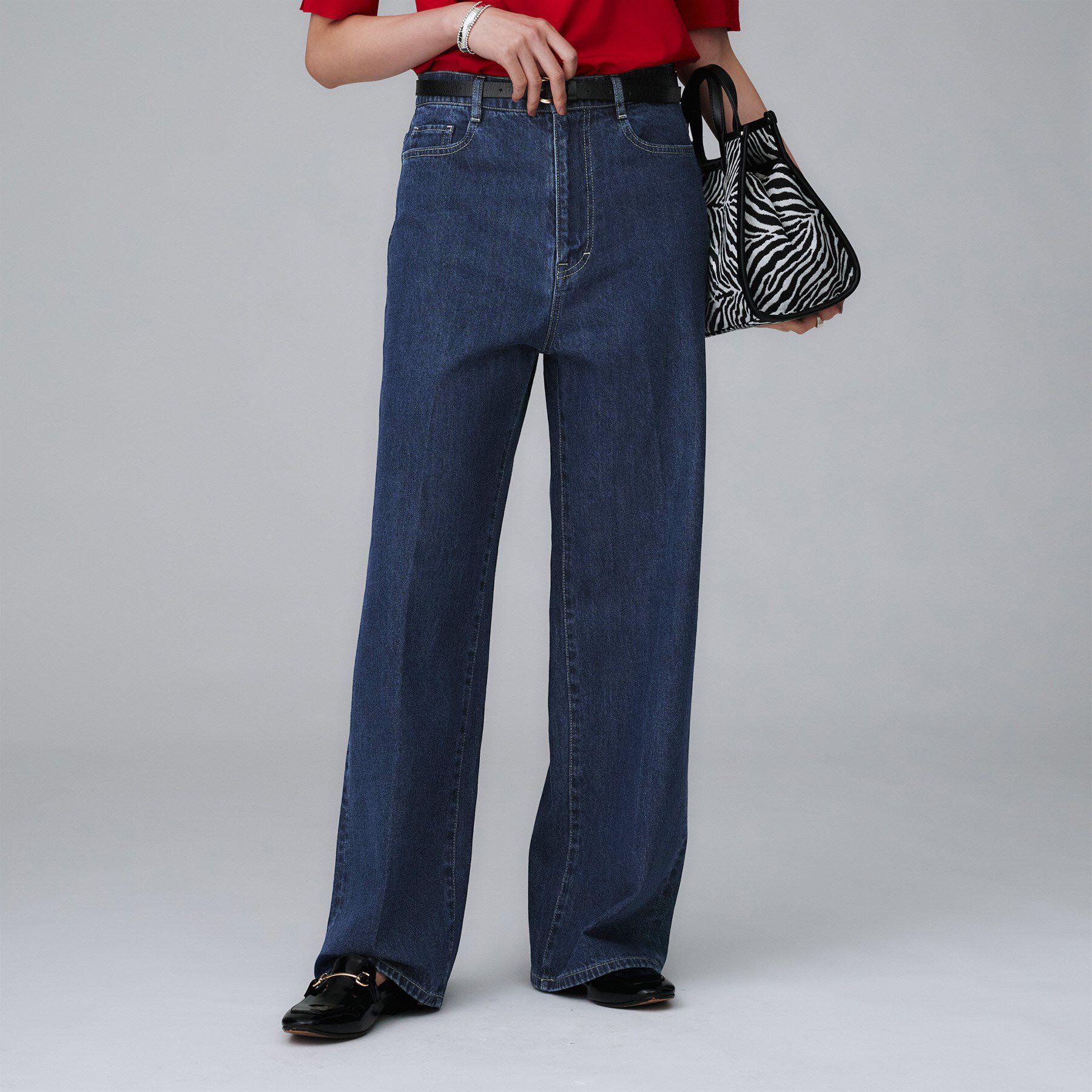 UNTITLED「【グレー/ブルー/ジーンズ】ソフトワイドデニムパンツ」|デニム|