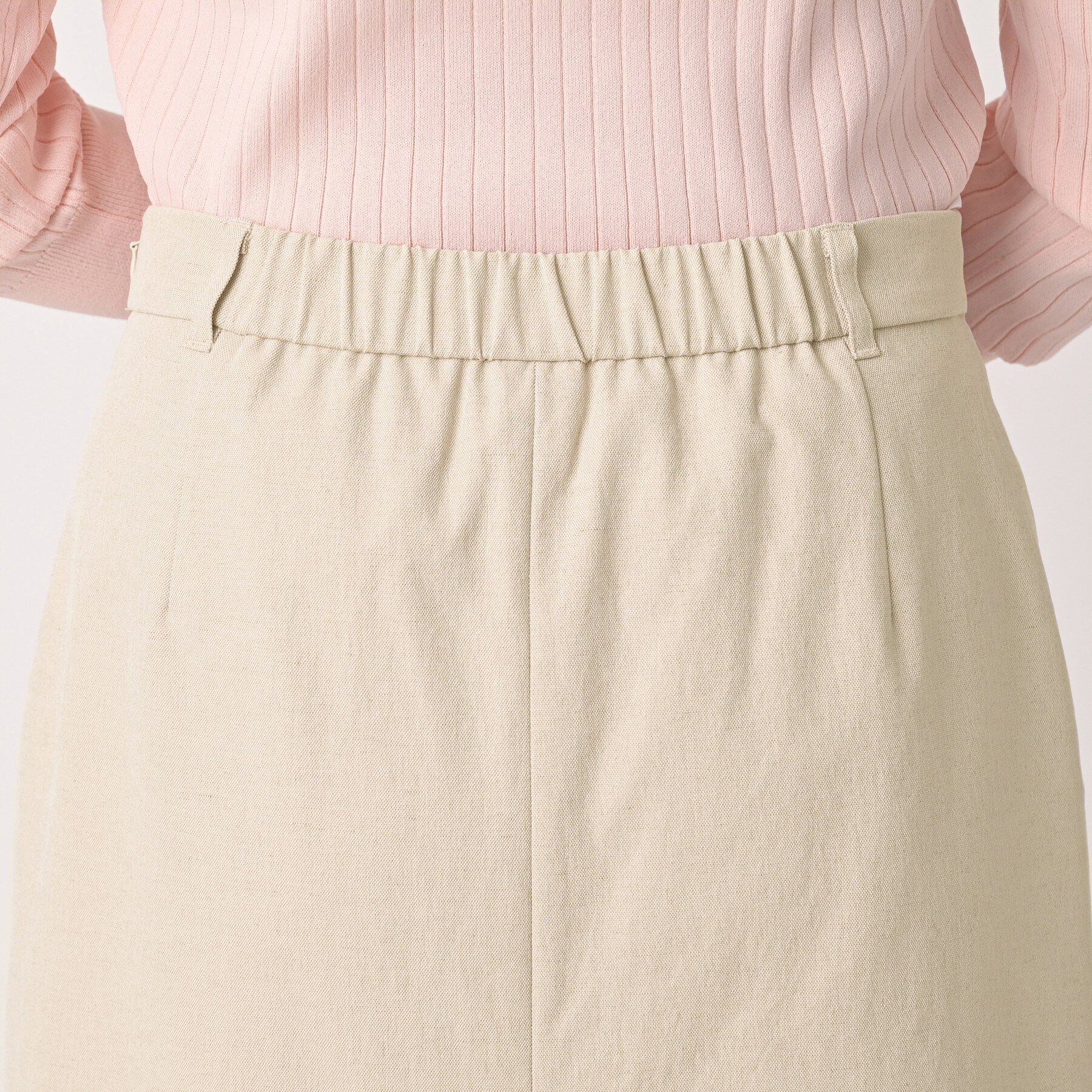 UNTITLED「【洗える/後ろウエストゴム】オックスアイラインスカート」|スカート|