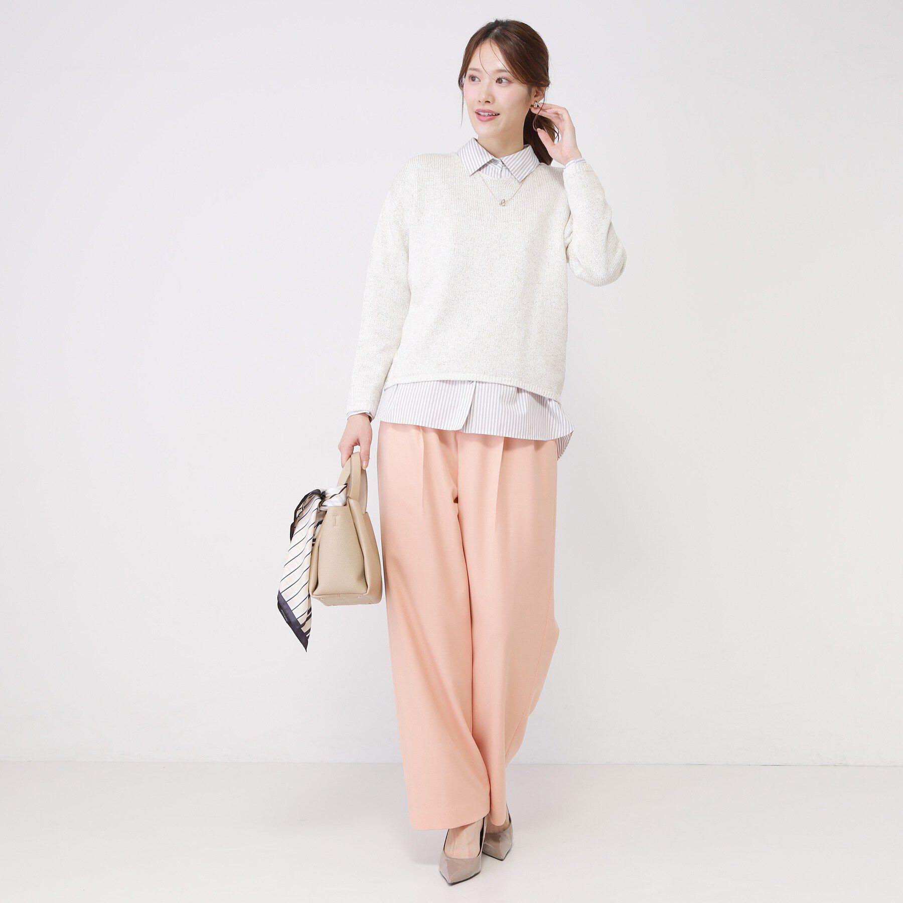 COUP DE CHANCE「【手洗い可／日本製／レイヤード】きれいめ襟付きシャツ」|シャツ・ブラウス|