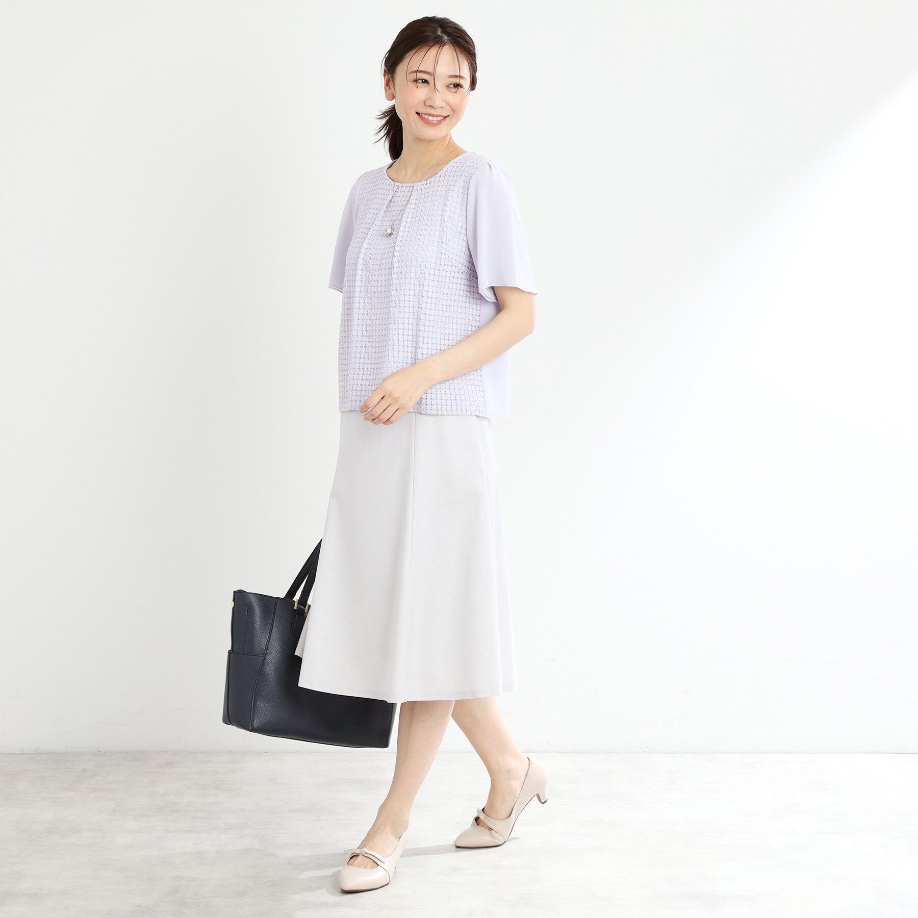 Reflect「【夏SALE／手洗い可】幾何柄レースブラウス」|シャツ・ブラウス|