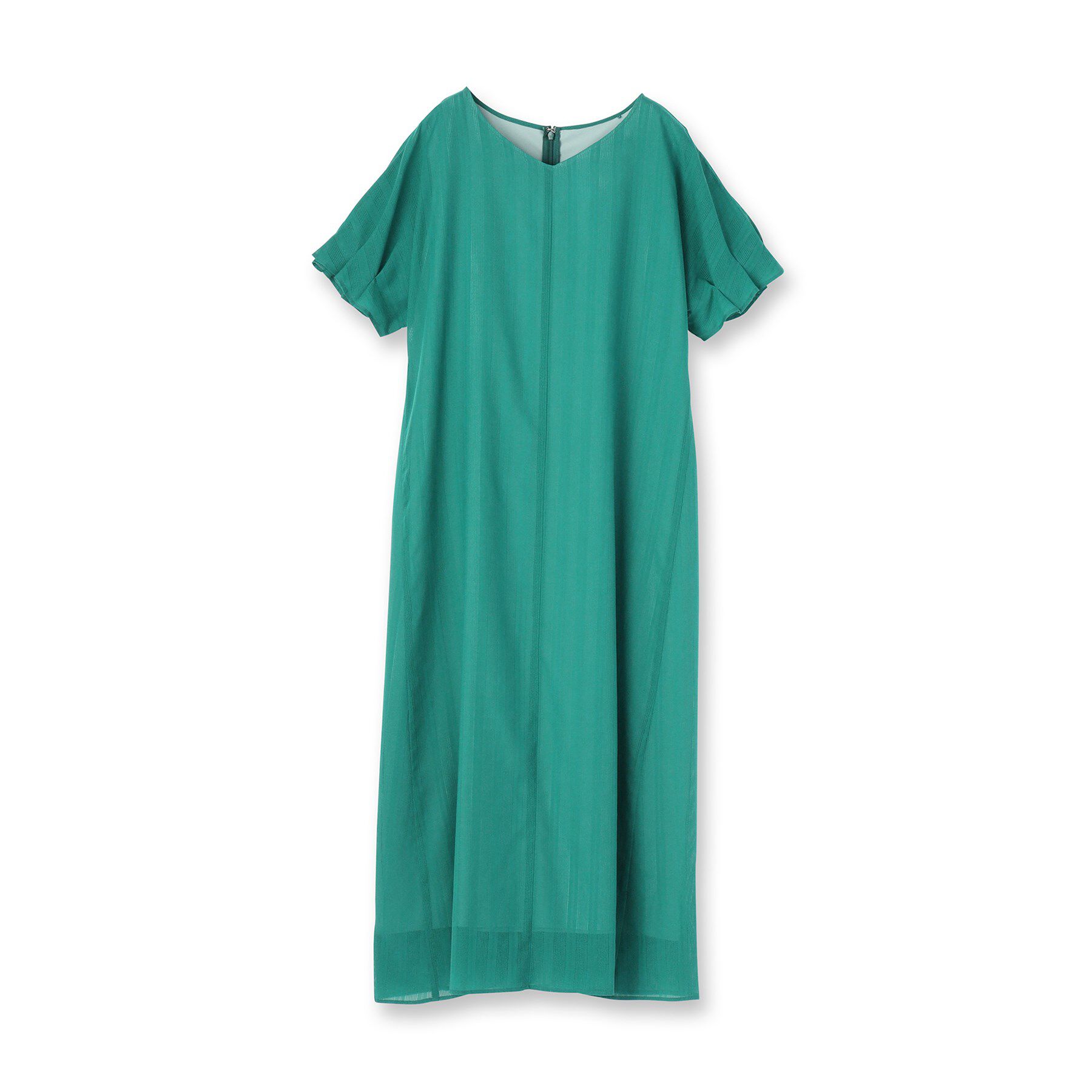 Reflect「【夏SALE／一枚で決まる◎／手洗い可】シアーストライプソフトAラインワンピース」|ワンピース|