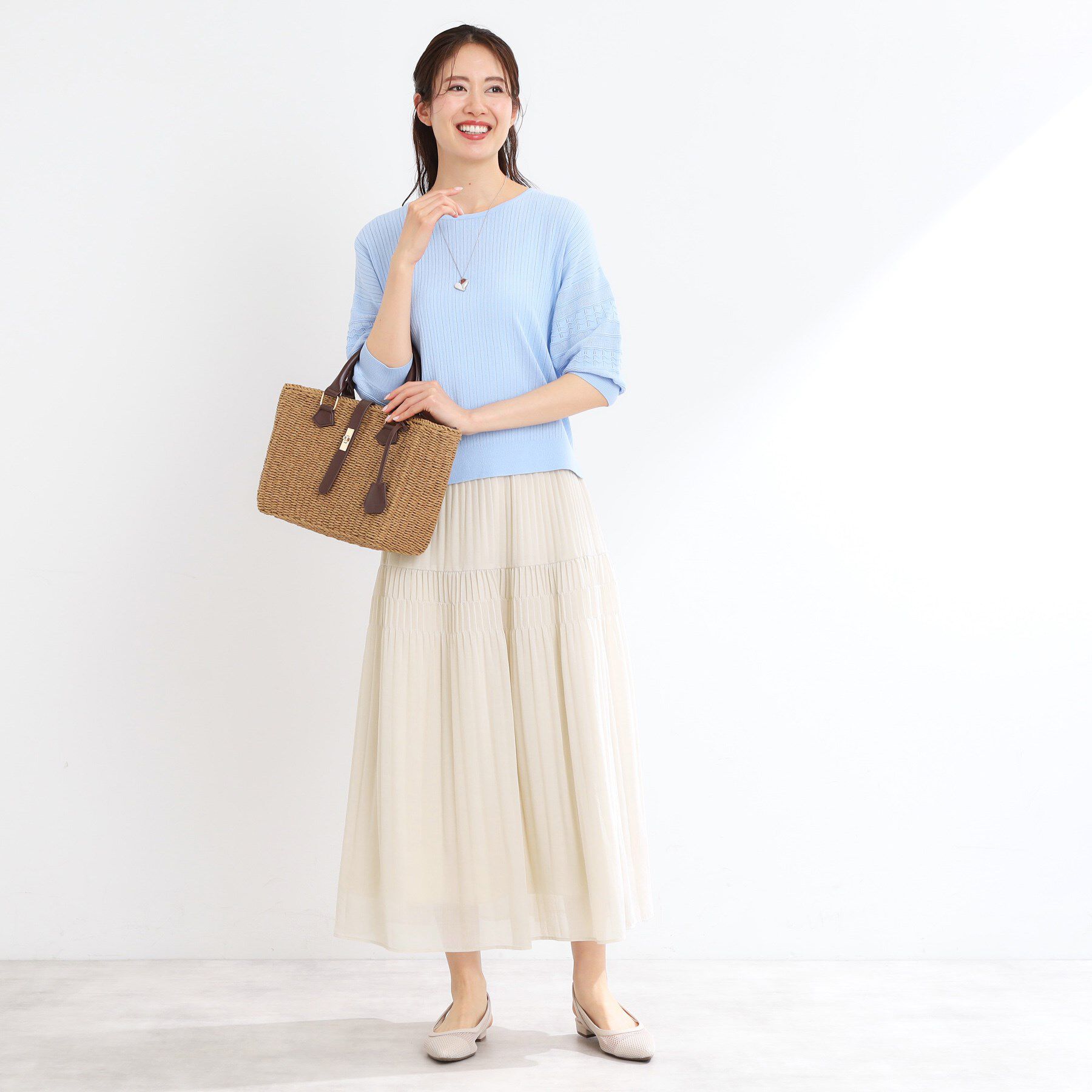 Reflect「【マシンウォッシュ可】プリーツティアードスカート」|スカート|