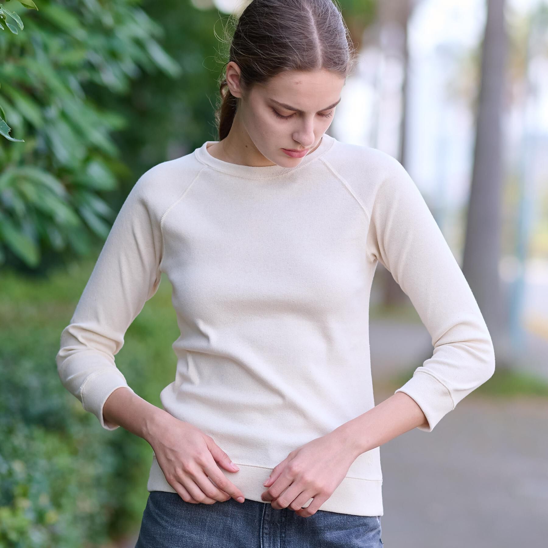 DRESSTERIOR「ラグランスリーブコットンプルオーバー」|パーカー|