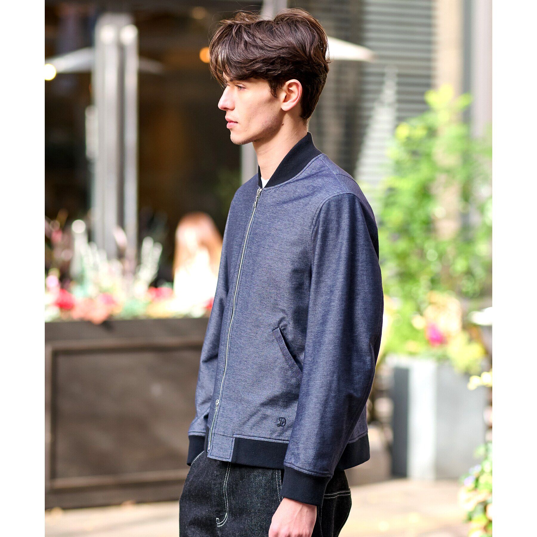 DRESSTERIOR「ALBINI デニムジャージMA－1」|ブルゾン・スタジャン|