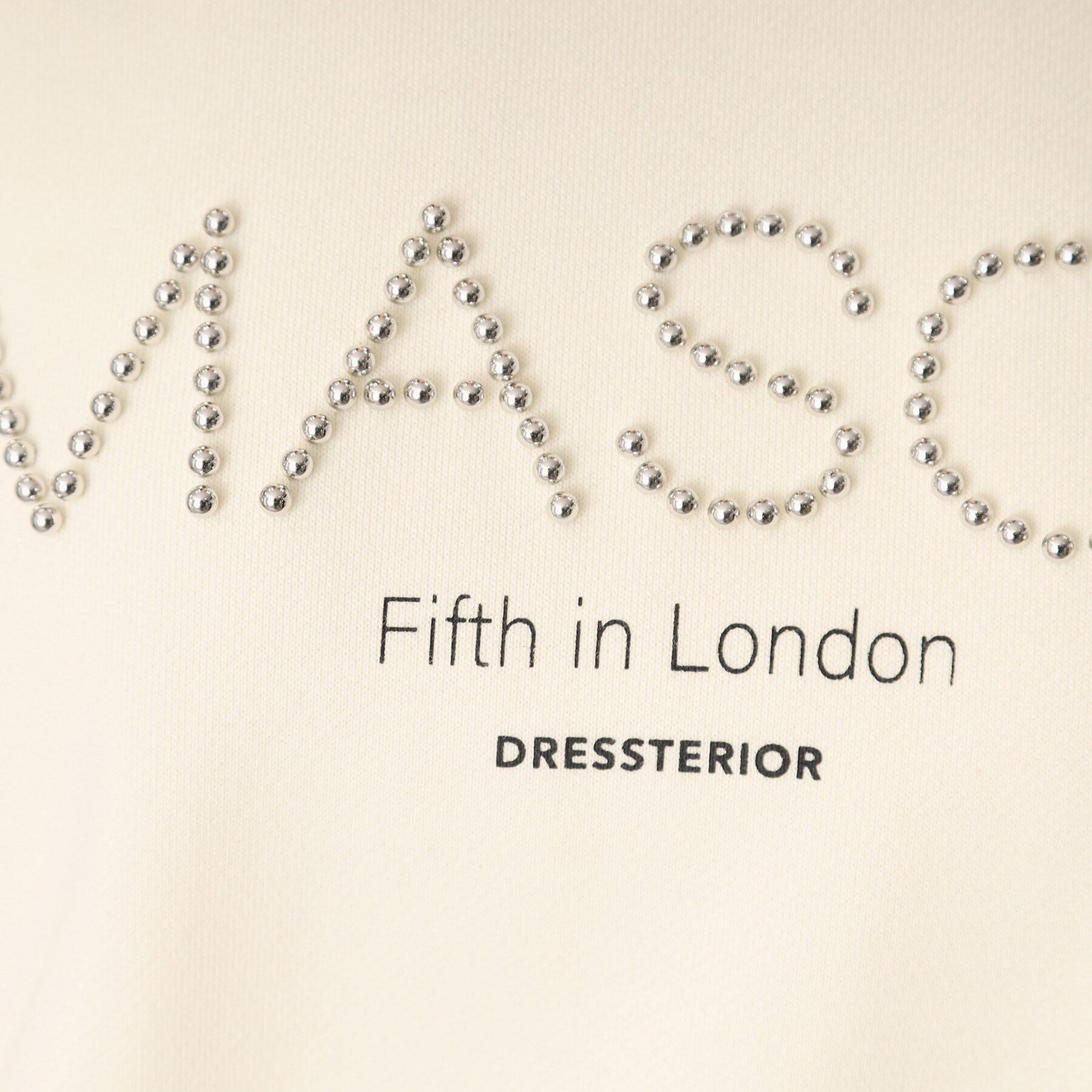 DRESSTERIOR「【洗える/ショート丈】メイソンスタッズロゴ裏毛プルオーバー」|パーカー|