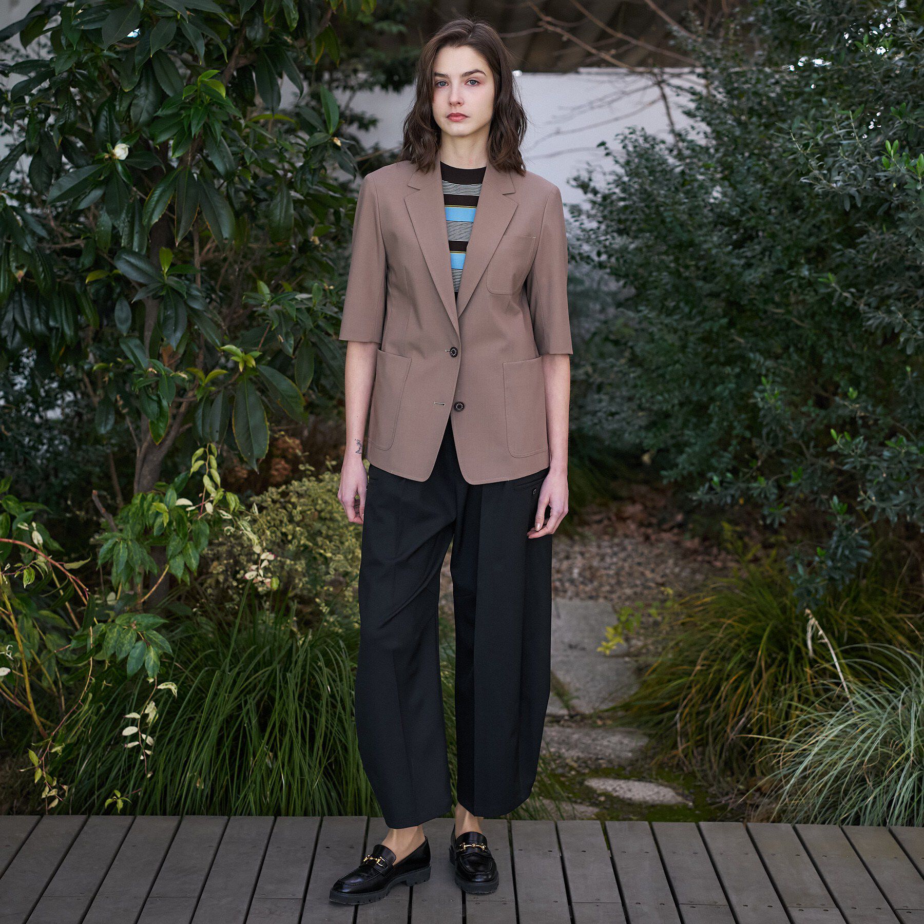 DRESSTERIOR「【接触冷感/UVカット/セットアップ可】 2WAYストレッチスリークオータージャケット」|テーラードジャケット|