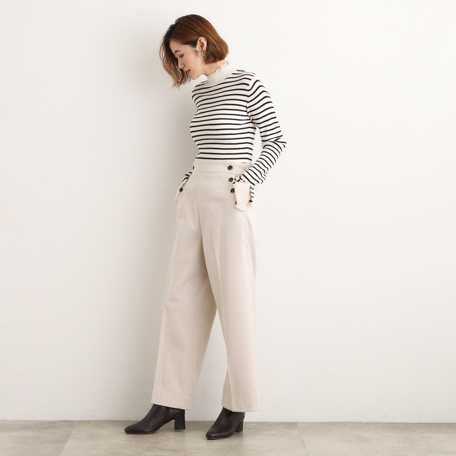 grove「【洗える/あったか】美シルエットなマリンワイドパンツ」|その他|