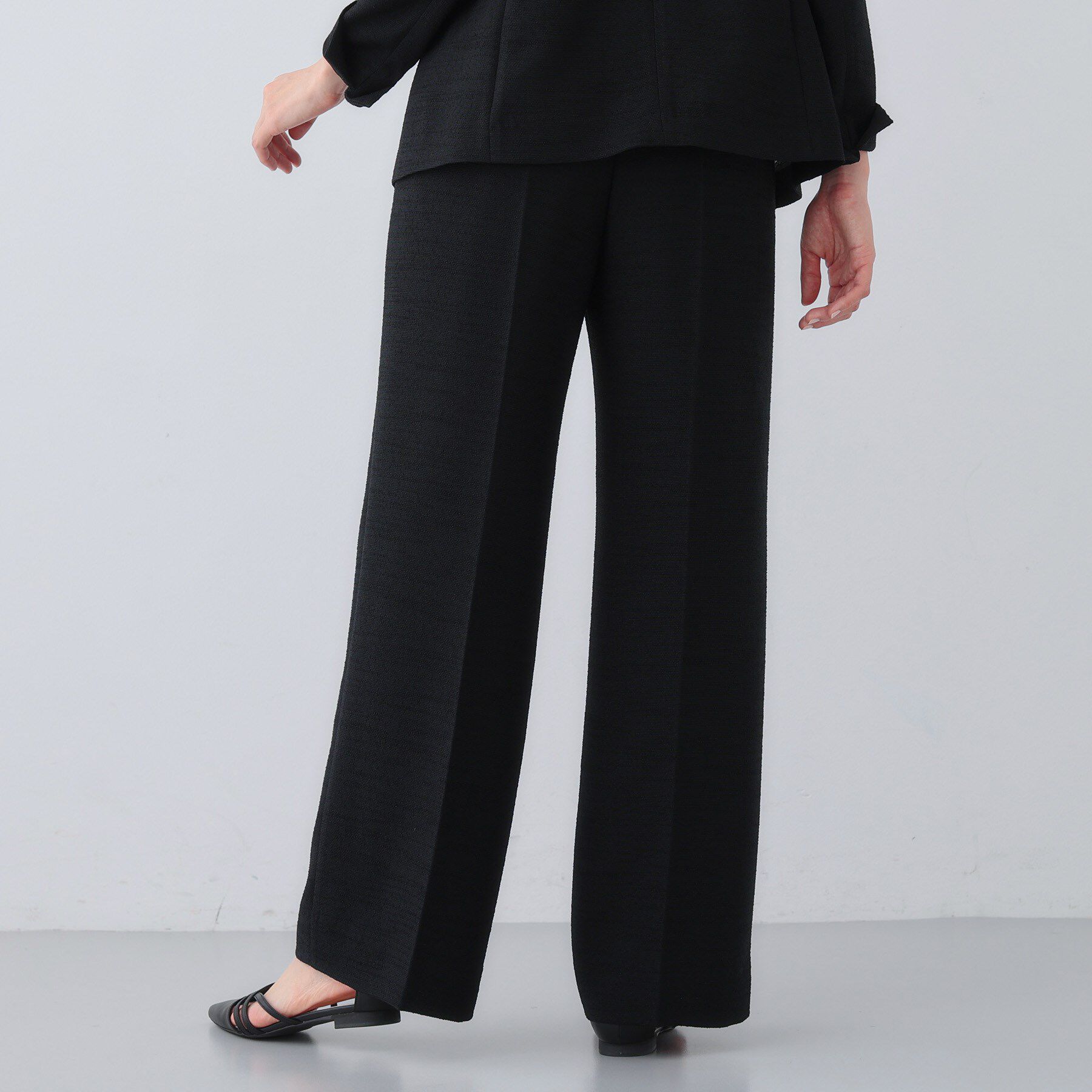 INDIVI「【日本製／SETUP可能】トリアセテート混ワイドパンツ」|スーツ|