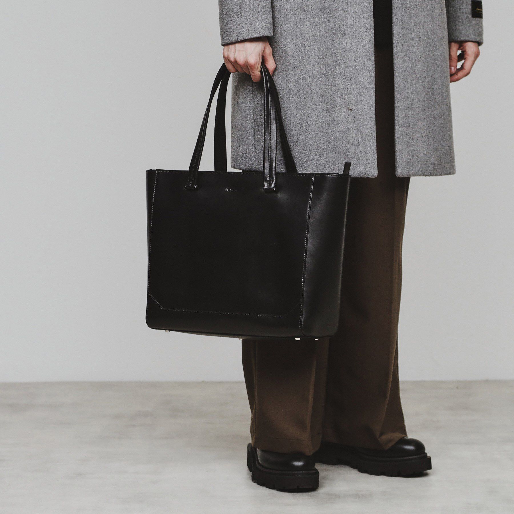 tk.TAKEO KIKUCHI「Refined Leather トートバッグ」|トートバッグ|ブラック(019)