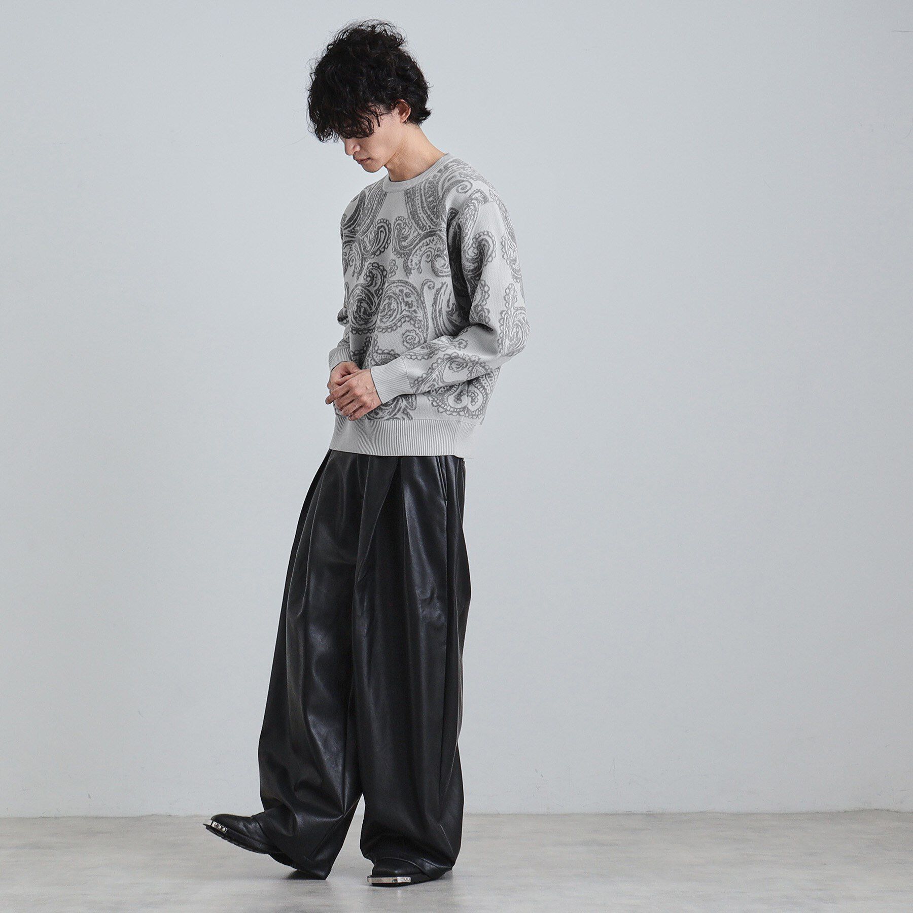 tk.TAKEO KIKUCHI「【洗える】ペイズリーニットプルオーバー」|ニット・セーター|