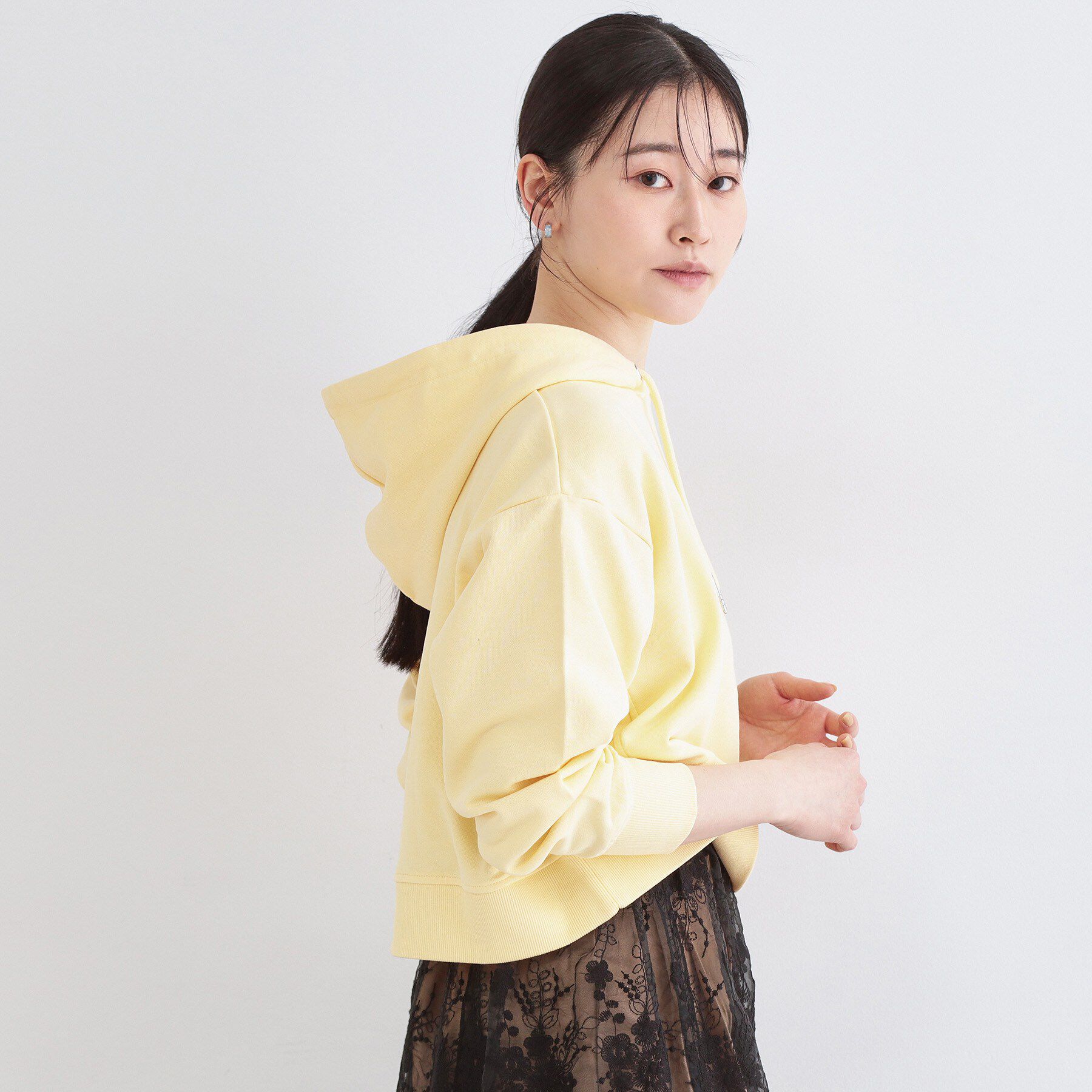 OPAQUE.CLIP「ショート裏毛フーディ【洗濯機OK】」|パーカー|