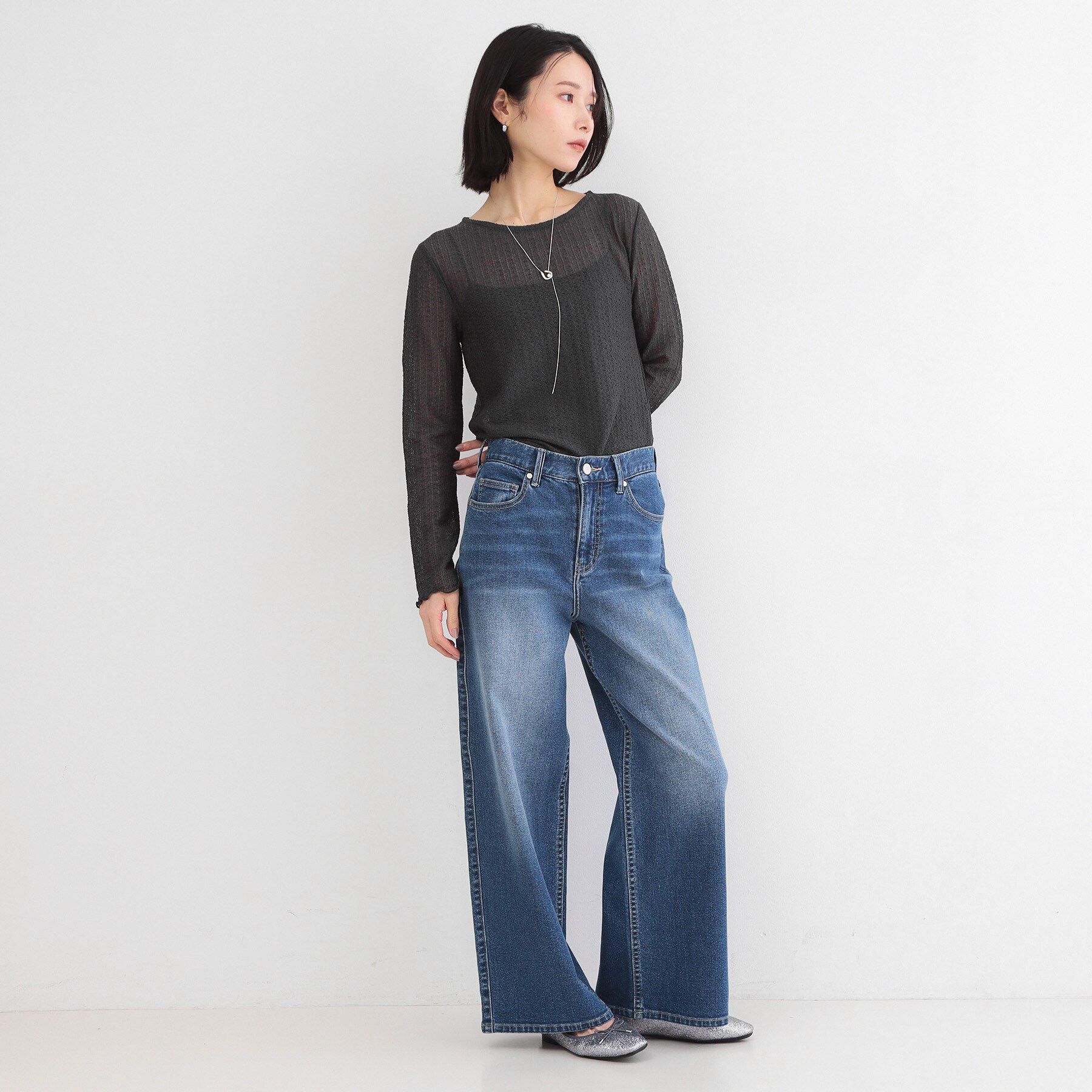 OPAQUE.CLIP「ラッセルレーストップス【洗濯機OK】」|Tシャツ・カットソー|