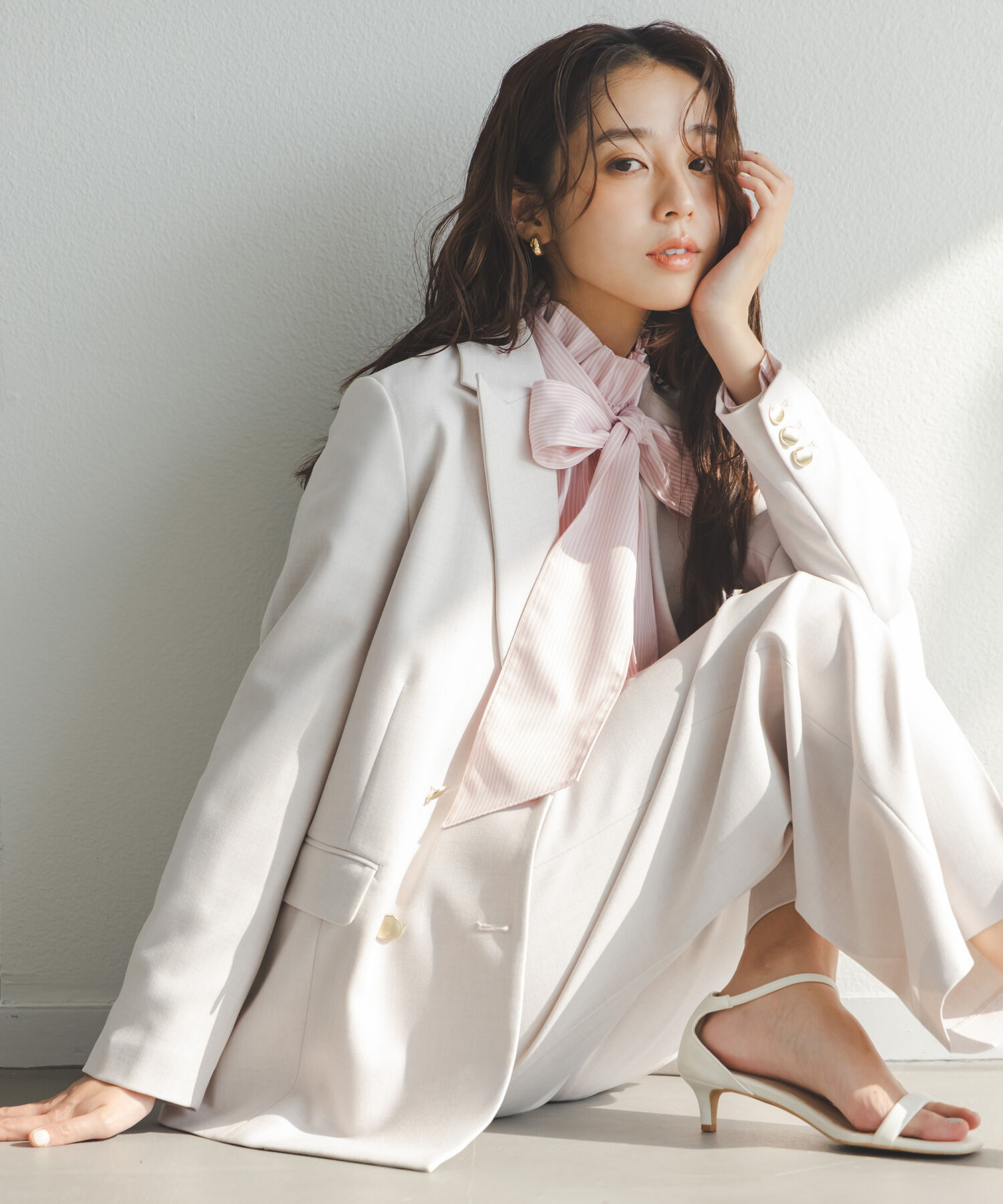  「ハイネックリボンボウブラウス」|シャツ・ブラウス|