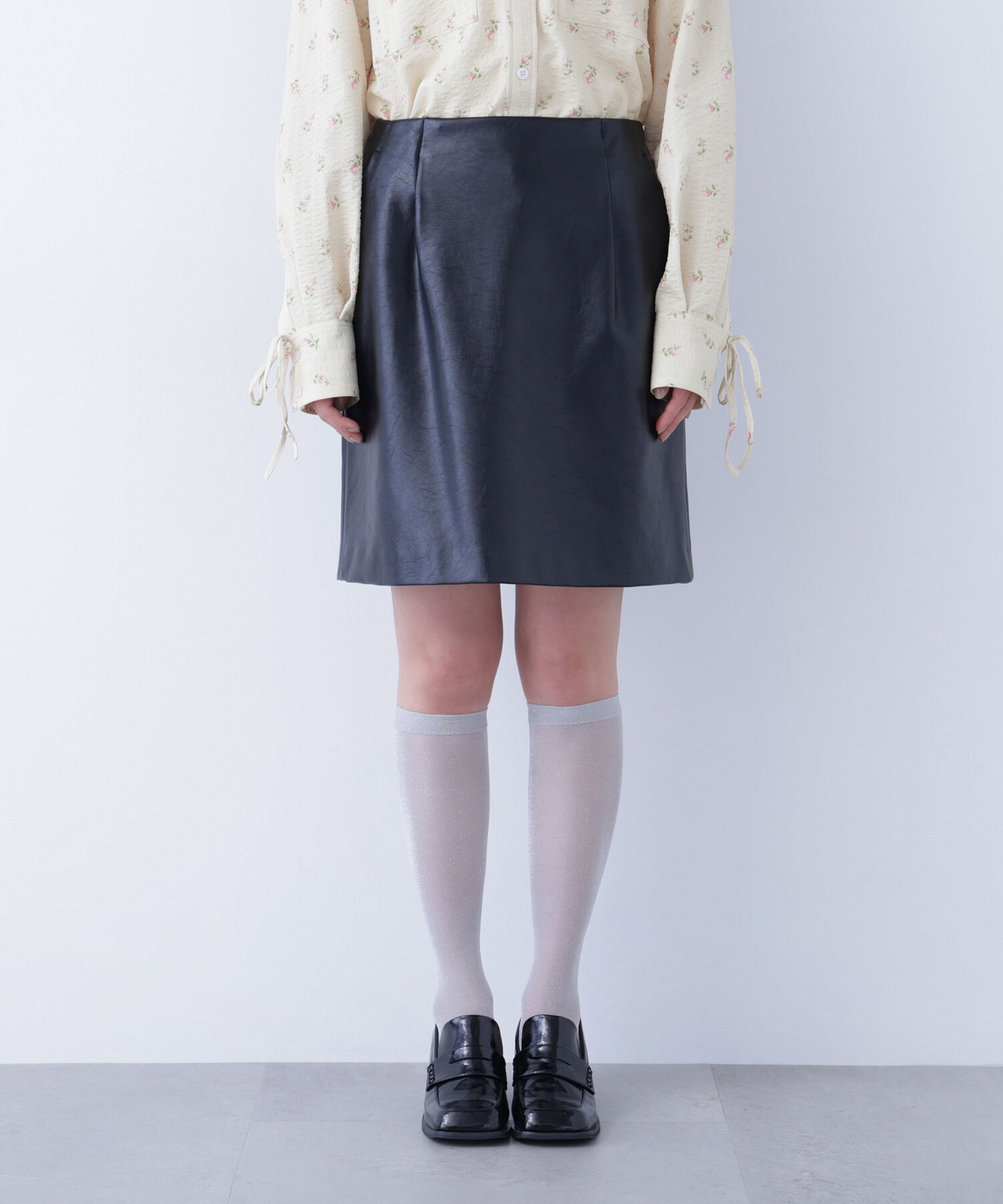  「〈N.〉フェイクレザーミニスカート」|スカート|