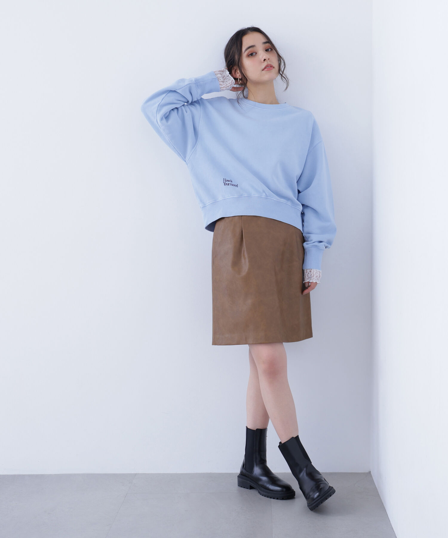  「〈N.〉フェイクレザーミニスカート」|スカート|